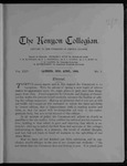 Kenyon Collegian - April 1898