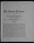 Kenyon Collegian - February 1899