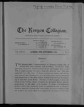 Kenyon Collegian - September 1901