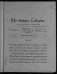 Kenyon Collegian - April 1902