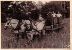 Gus Simmons and hay wagon ca. 1930