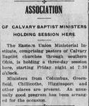 The Democratic Banner: Association of Calvary Baptist Ministers Holding Session by The Democratic Banner