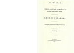 Catalogue. Theological Seminary of the Diocese of Ohio. Kenyon College. Kenyon Preparatory Schools. 1836-1837