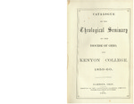 Catalogue of the Theological Seminary of the Diocese of Ohio and Kenyon College. 1859-1860