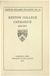 Kenyon College Bulletin No. 51 - Kenyon College Catalogue 1916-1917