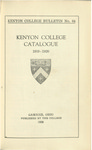 Kenyon College Bulletin No. 64 - Kenyon College Catalogue 1919-1920