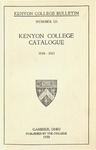 Kenyon College Bulletin No. 121 - Kenyon College Catalogue 1930-1931