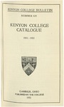 Kenyon College Bulletin No. 125 - Kenyon College Catalogue 1931-1932