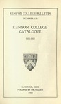 Kenyon College Bulletin No. 130 - Kenyon College Catalogue 1932-1933