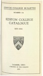 Kenyon College Bulletin No. 134 - Kenyon College Catalogue 1933-1934