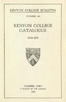 Kenyon College Bulletin No. 140 - Kenyon College Catalogue 1934-1935