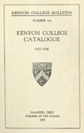 Kenyon College Bulletin No. 144 - Kenyon College Catalogue 1935-1936