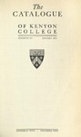 The Catalogue of Kenyon College - Bulletin 155 1939-1940