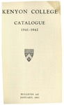 Kenyon College Catalogue 1941-1942