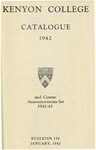 Kenyon College Catalogue 1942
