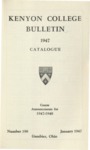 Keyon College Bulletin 1947 Catalogue