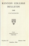 Keyon College Bulletin 1948 Catalogue