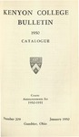 Keyon College Bulletin 1950 Catalogue