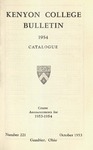Keyon College Bulletin 1954 Catalogue