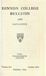 Keyon College Bulletin 1955 Catalogue