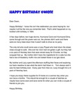 Birthday Letter by Liz Keeney