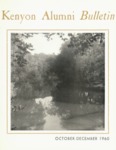 Kenyon Alumni Bulletin - October-December 1960