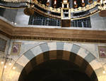 Aachen Cathedral, arcade arch with colored voussoirs by Asa Mittman