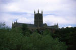 Worcester Cathedral, view from a distance by Asa Mittman