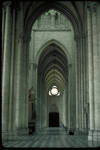 Amiens Cathedral, interior aisle, 13th century (begun 1220), High Gothic architecture, France by Allan T. Kohl