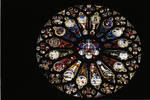 Angers Cathedral, St. Maurice, Last Judgment of Christ, North Transept, rose window, 15th century, Gothic stained glass, France. by Stuart Henry Rosenberg