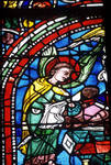 Angers Cathedral, St. Maurice, St. Catherine of Alexandria Window, Nave, north wall, second bay, 12th century, Gothic stained glass, France. by Stuart Henry Rosenberg