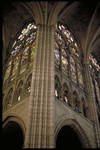 St. Denis, basilica, crossing of nave and transept, Rayonnant Style Gothic architecture, France, 13th century. by Allan T. Kohl