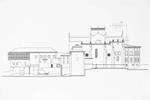 Tuy Cathedral, drawing of south side of the crypt by Francisco Javier Ocana Eiroa