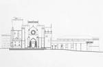 Tuy Cathedral, drawing of entrance by Francisco Javier Ocana Eiroa