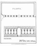 Tuy Cathedral, drawing of facade detail by Francisco Javier Ocana Eiroa