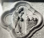 Amiens Cathedral, detail of quatrefoil under the jambs, south portal, west facade by William J. Smither
