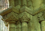 Worcester Cathedral, carved foliate capitals by Asa Mittman