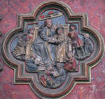 Amiens Cathedral, choir screen detail, learning by William J. Smither
