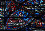 Sens Cathedral, St. Etienne (St. Stephen), North transept, window J, Saint Eustace Window, 13th century, Gothic stained glass, France. by Stuart Henry Rosenberg