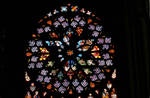 Sens Cathedral, St. Etienne (St. Stephen), south transept rose window, 1516, Flamboyant Gothic, stained glass, France. by Stuart Henry Rosenberg