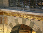 Aachen Cathedral, detail of mosaic inscription in the spandrels of the arcade by Asa Mittman