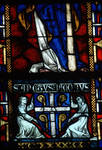 Sens Cathedral, St. Etienne (St. Stephen), Window S, 14th century, Apostle James the Minor, Gothic, stained glass, France. by Stuart Henry Rosenberg