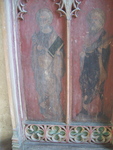 Catfield, All Saints Church, Norfolk, England, interior, detail of painted dado rood, St. Peter and St. Paul