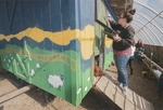 Fox Hollow Farm (Rickard Family Farm): Kenyon Student Painting Chicken Coop by Daniel P. Younger