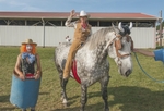 Knox County Fair, Clown and Girl on Horse by Daniel P. Younger