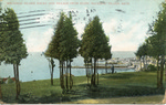 Mackinac Island Docks and Village from Bluff
