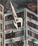 Scissors and Apartment · A Cold Day 剪刀和小区楼房·寒冷的天 by Xu-Hui MAO 毛旭辉