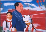 Mao and Young Pioneers of China 毛泽东与少先队员 by You-Han YU 余友涵